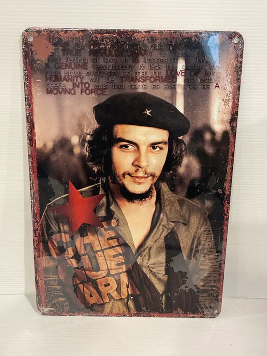 Vintage Style Tin Sign Size A4<br><b style="color: #03236a;">JBAU1520</b><br><b style="color: #03236a;">Che Gue Vana</b>
