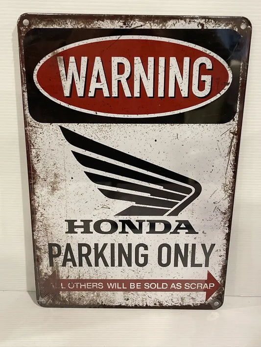 Vintage Style Tin Sign Size A4<br><b style="color: #03236a;">JBAU1673</b><br><b style="color: #03236a;">Honda</b>