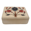 White Marble Jewellery Box Inlays<br><b style="color: #03236a;">E-01</b><br><b style="color: #03236a;">Hand Made In India</b>
