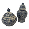 Blue & White Ginger Jars Vase <br><b style="color: #03236a;">E-02</b><br><b style="color: #03236a;">Preloved</b>