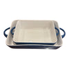 2 x Blue Rectangular Bakeware<br><b style="color: #03236a;">1-437</b><br><b style="color: #03236a;">Stoneware</b>