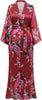 Stunning Japanese Silk Kimono with Peacocks <br><b style="color: #03236a;">1-68</b><br><b style="color: #03236a;">One Size Fits All</b>