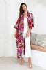 Stunning Japanese Silk Kimono with Peacocks <br><b style="color: #03236a;">1-68</b><br><b style="color: #03236a;">One Size Fits All</b>