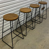 4 x Freedom Kitchen Bar Stools Black Metal with timber seats.<br><b style="color: #03236a;">1-PRS2</b><br><b style="color: #03236a;">Beautiful Preloved Stools</b>