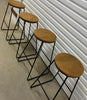 4 x Freedom Kitchen Bar Stools Black Metal with timber seats.<br><b style="color: #03236a;">1-PRS2</b><br><b style="color: #03236a;">Beautiful Preloved Stools</b>