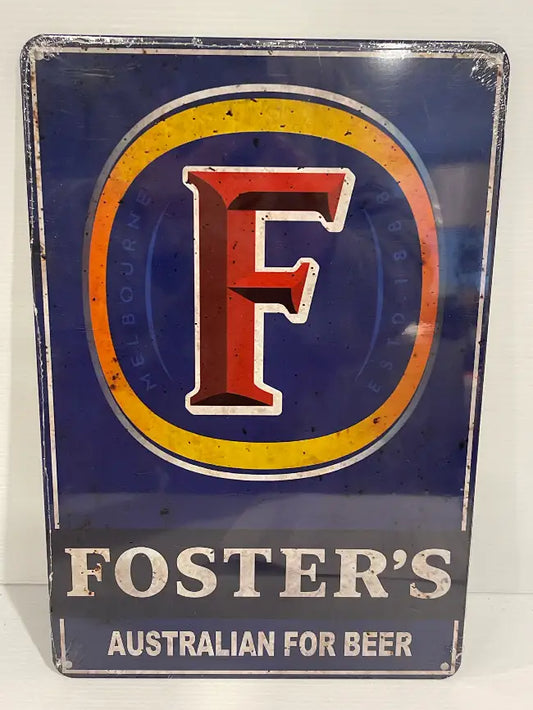 Vintage Style Tin Sign Size A4<br><b style="color: #03236a;">JBAU762</b><br><b style="color: #03236a;">Forster's</b>