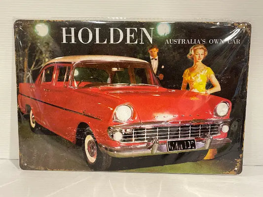 Vintage Style Tin Sign Size A4<br><b style="color: #03236a;">JBAU786</b><br><b style="color: #03236a;">Holden</b>