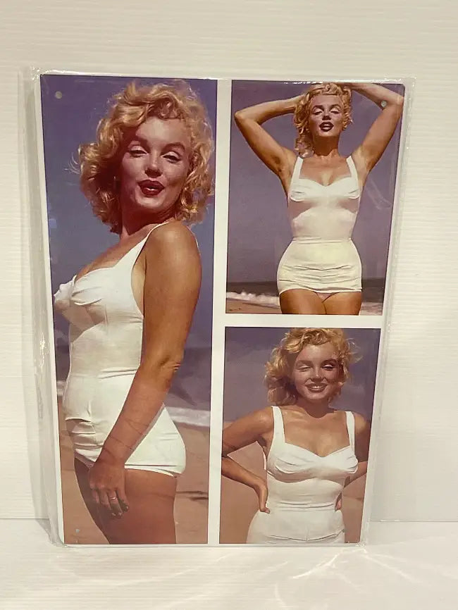 Vintage Style Tin Sign Size A4<br><b style="color: #03236a;">JBAU1119</b><br><b style="color: #03236a;">Marilyn Monroe</b>