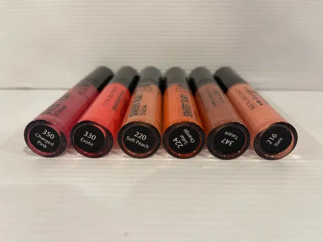 KISS Assorted Lipsticks<br><b style="color: #03236a;">JBAU1402</b><br><b style="color: #03236a;">Lot of 6</b>