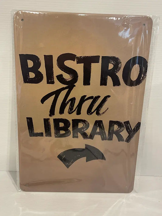 Vintage Style Tin Sign Size A4<br><b style="color: #03236a;">4-556</b><br><b style="color: #03236a;">Bistro</b>