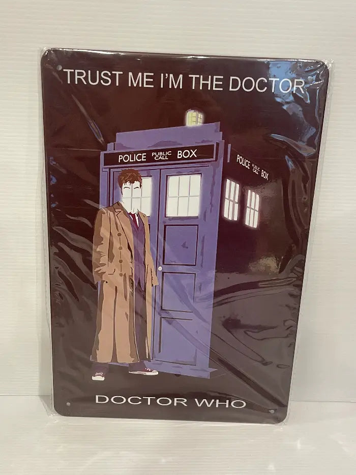 Vintage Style Tin Sign Size A4<br><b style="color: #03236a;">JBAU1523</b><br><b style="color: #03236a;">Doctor Who</b>