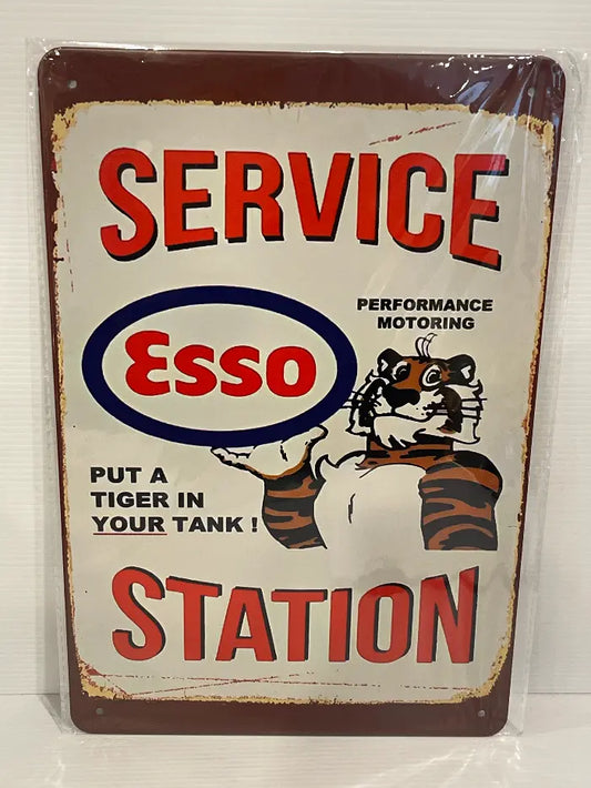 Vintage Style Tin Sign Size A4<br><b style="color: #03236a;">4-464</b><br><b style="color: #03236a;">ESSO</b>