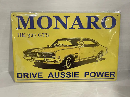Vintage Style Tin Sign Size A4<br><b style="color: #03236a;">JBAU1678</b><br><b style="color: #03236a;">Monaro</b>
