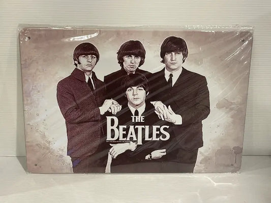 Vintage Style Tin Sign Size A4<br><b style="color: #03236a;">JBAU1683</b><br><b style="color: #03236a;">The Beatles</b>