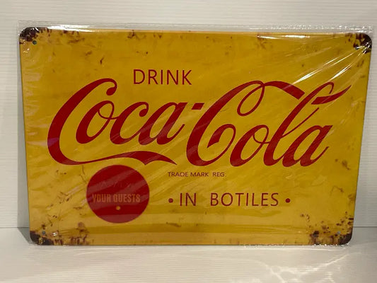Vintage Style Tin Sign Size A4<br><b style="color: #03236a;">JBAU1685</b><br><b style="color: #03236a;">Coca Cola</b>