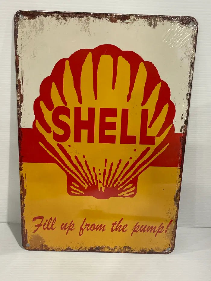 Vintage Style Tin Sign Size A4<br><b style="color: #03236a;">JBAU1686</b><br><b style="color: #03236a;">Shell</b>
