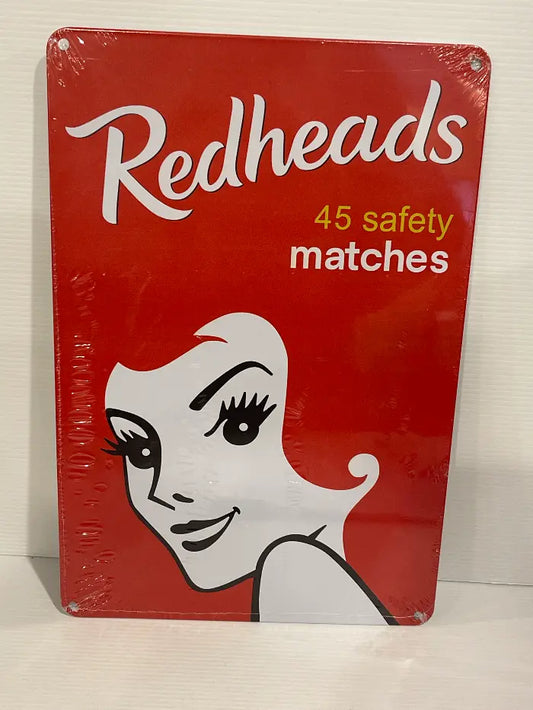 Vintage Style Tin Sign Size A4<br><b style="color: #03236a;">JBAU1688</b><br><b style="color: #03236a;">Red Heads</b>