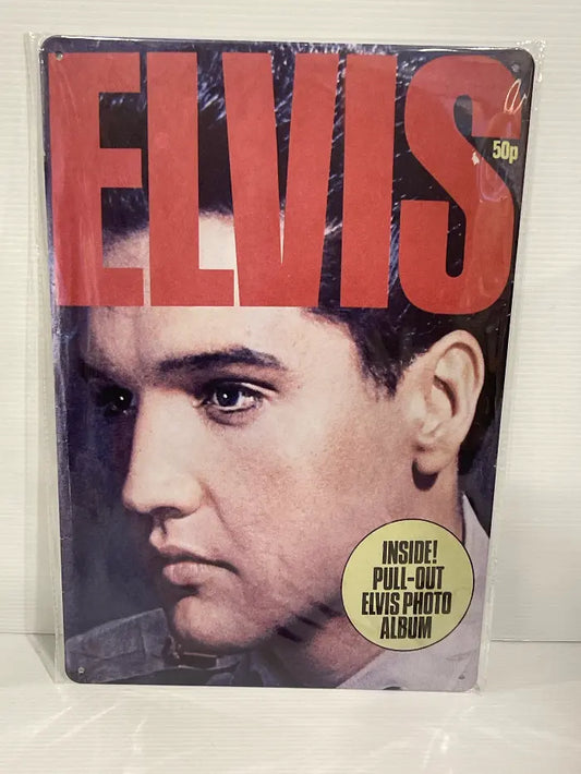 Vintage Style Tin Sign Size A4<br><b style="color: #03236a;">JBAU1692</b><br><b style="color: #03236a;">Elvis</b>