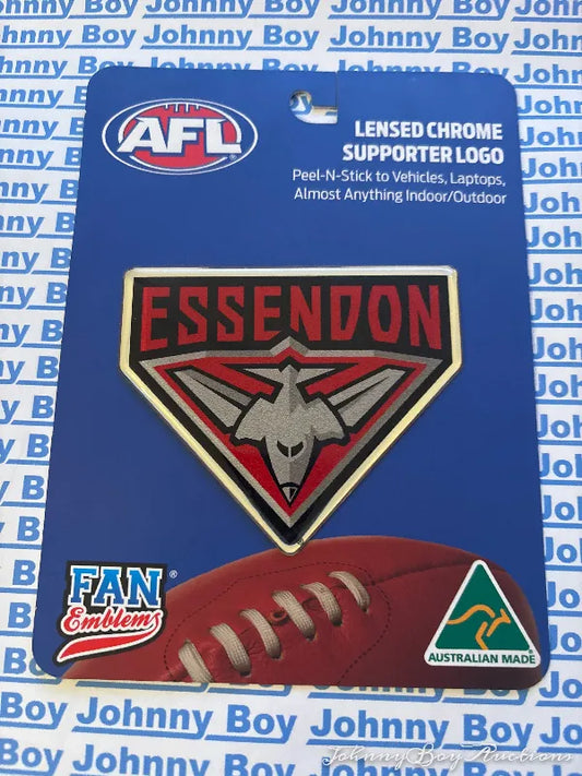 AFL Essendon Bombers 3D Chrome Supporter Emblem<br><b style="color: #03236a;">1-37</b><br><b style="color: #03236a;">RRP $29.95</b>