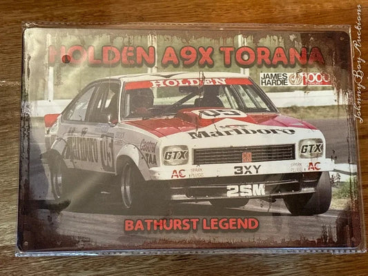 Vintage Style Tin Sign Size A4<br><b style="color: #03236a;">1-55</b><br><b style="color: #03236a;">Holden Torana</b>