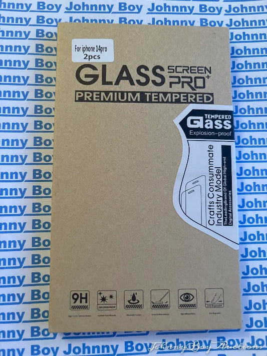 2 Pack Glass Screen Pro Premium Tempered<br><b style="color: #03236a;">0-22</b><br><b style="color: #03236a;">For iPhone 14 Pro</b>