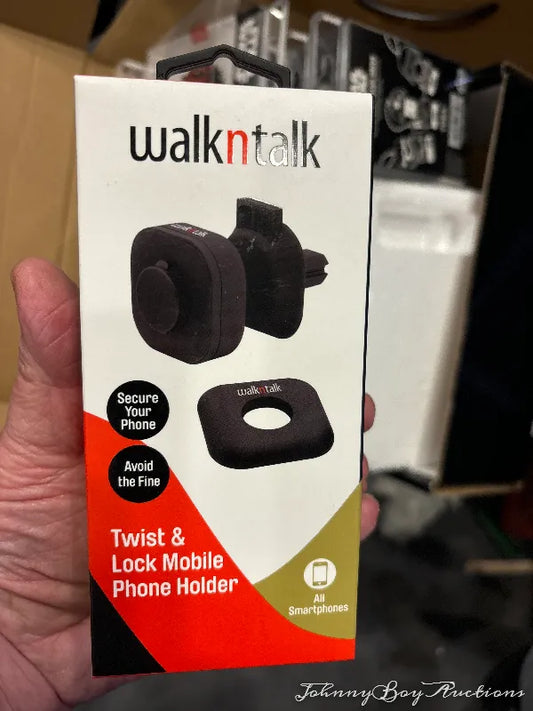 Walk n' Talk Twist & Lock Mobile Phone Holder<br><b style="color: #03236a;">3-379</b><br><b style="color: #03236a;">RRP $19.99</b>