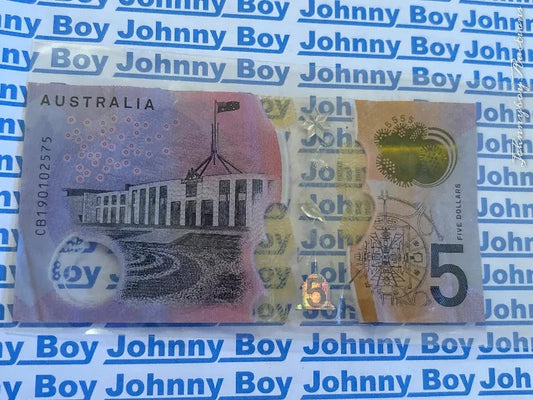 AUSTRALIA $5 2019 General Prefix Lowe/Kennedy Banknote Low Mintage Year Circulated<br><b style="color: #03236a;">1-112</b>