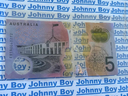 AUSTRALIA $5 2019 General Prefix Lowe/Kennedy Banknote Low Mintage Year Circulated<br><b style="color: #03236a;">1-113</b>