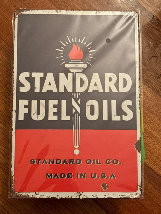 Vintage Style Tin Sign Size A4<br><b style="color: #03236a;">2-144</b><br><b style="color: #03236a;">Standard Oil Co</b>
