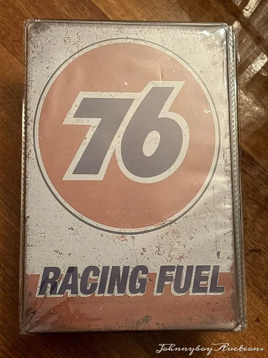 Vintage Style Tin Sign Size A4<br><b style="color: #03236a;">2-199</b><br><b style="color: #03236a;">Racing Fuel</b>
