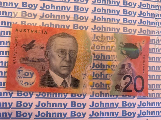 2019 First Prefix AA19 Serial Number $20 Twenty Dollar Banknote Circulated<br><b style="color: #03236a;">2-206</b><br><b style="color: #03236a;">$20 AA First Prefix</b>