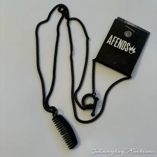 Afends Black Long Comb Necklace Fashion<br><b style="color: #03236a;">3-434</b><br><b style="color: #03236a;">RRP $49.99</b>