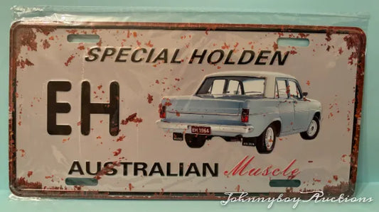 Vintage Style Number Plate Tin Sign <br><b style="color: #03236a;">5-623</b><br><b style="color: #03236a;">EH Holden</b>