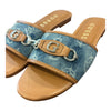 GUESS HAMMI3 Medium Denim Blue Women's Casual Flat Slide Sandals Shoes <br><b style="color: #03236a;">Size 8.5M</b>