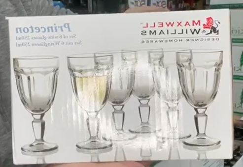 Maxwell & Williams 6 Wine Glasses<br><b style="color: #03236a;">JBAU1548</b>