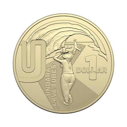 2022 $1 "U" Great Australian Coin Hunt Uncirculated<br><b style="color: #03236a;">2-188</b><br><b style="color: #03236a;">U For Undara Lava Tubes</b>