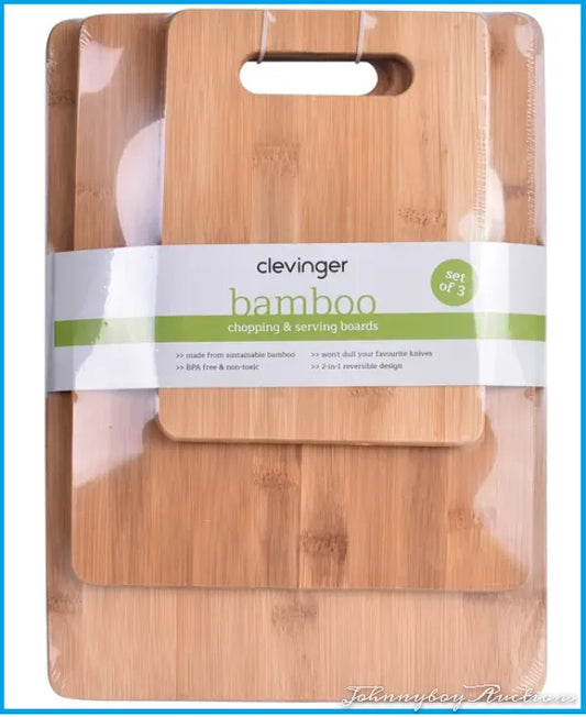 3 Piece Bamboo Chopping Boards - Anti Bacterial<br><b style="color: #03236a;">2-148</b><br><b style="color: #03236a;">RRP $29.95</b>