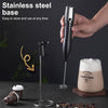 Peach Street USB-C Rechargeable Handheld Milk Frother for Coffee<br><b style="color: #03236a;">1-76</b><br><b style="color: #03236a;">Black</b>