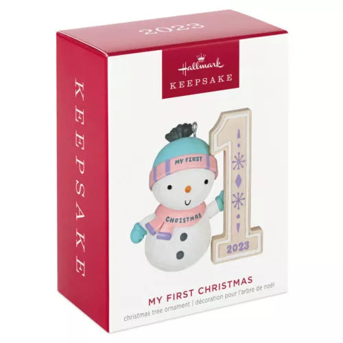 2023 Hallmark Keepsake Ornament - My First Christmas<br><b style="color: #03236a;">3-442</b><br><b style="color: #03236a;">RRP $20.00</b>