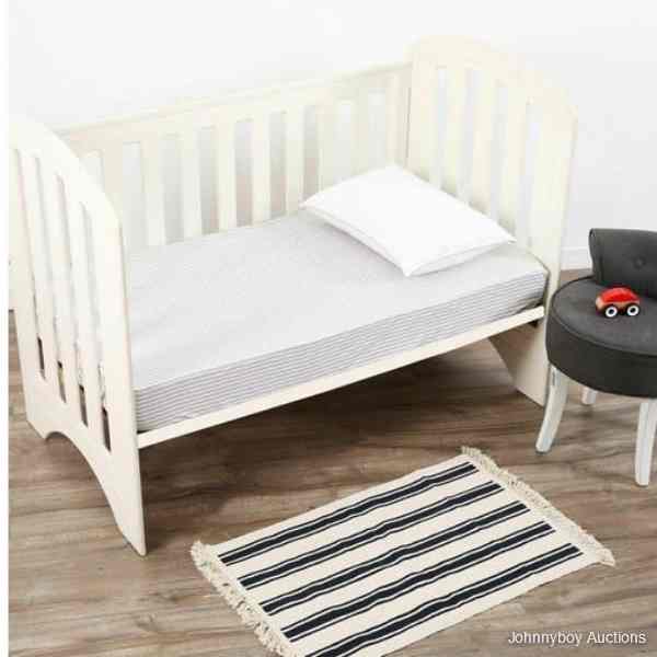 Dreamaker 100% Cotton Luxurious Cot Fitted Sheet Stripe Baby Unisex RRP $39.95