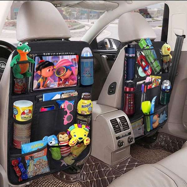 Backseat Car Organiser<br><Br><b style="color: #03236b;">Lots of Pockets</b>