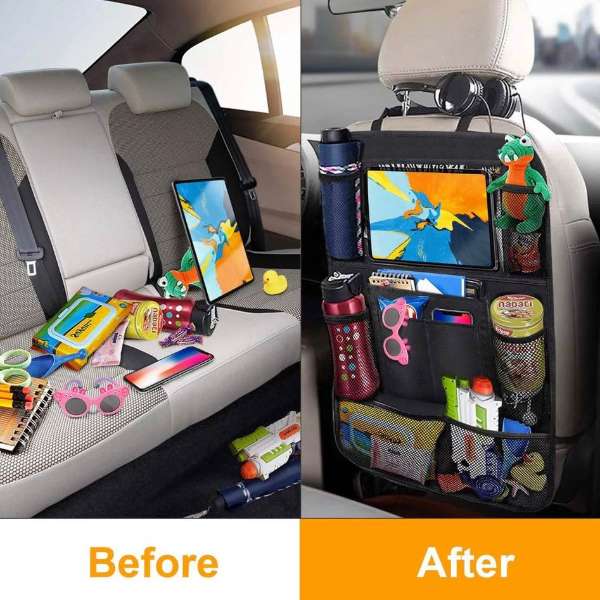 Backseat Car Organiser<br><Br><b style="color: #03236b;">Lots of Pockets</b>