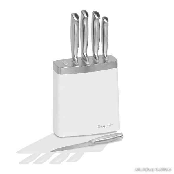 Stanley Rogers White & Steel 6 Piece Knife Block <br><br><b style="color: #03236a;">RRP $199.00</b>