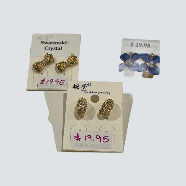 3 x Pairs Of Earrings<br><Br><b style="color: #03236a;">RRP $69.85</b>
