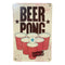 Vintage Style Tin Sign Size A4<br><Br><b style="color: #03236a;">Beer Pong</b>