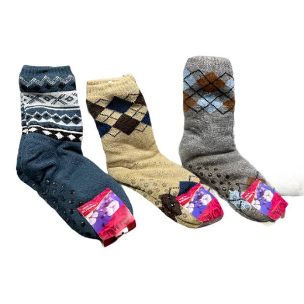 3 x Mens Bed Time Anti Slip Socks<br><b style="color: #03236a;">RRP $44.85</b>