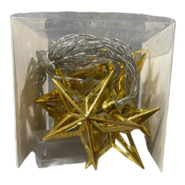 Christmas Gold LED Stars<br><Br><b style="color: #03236a;">RRP $19.95</b>