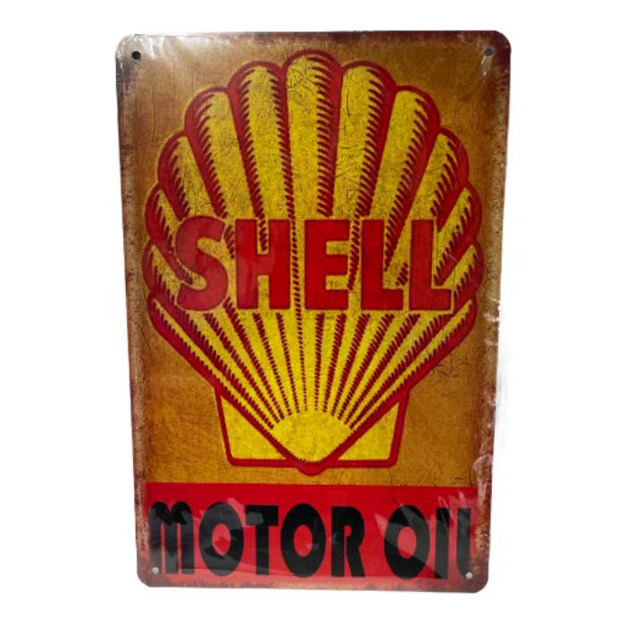 Vintage Style Tin Sign Size A4<br><Br><b style="color: #03236b;">Shell</b>
