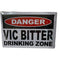 Vintage Style Tin Sign Size A4<br><Br><b style="color: #03236b;">Danger</b>