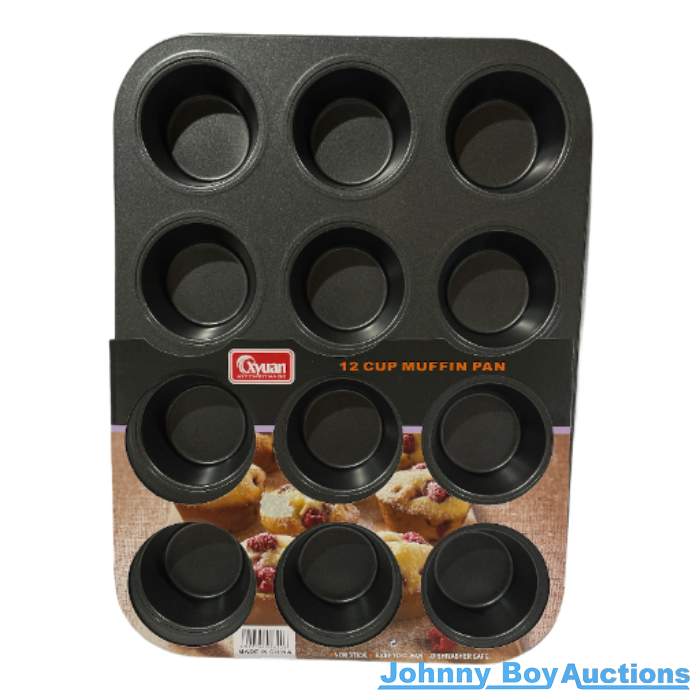 Large 12 Cup Muffin Pan<br><Br><b style="color: #03236a;">Size 35.5x26.5x3cm</b>